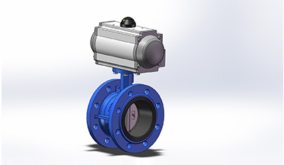 Pneumatic Operated Flange Butterfly Valve