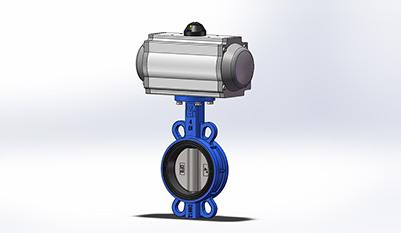 Pneumatic Operated Wafer Butterfly Valve With Soft Seat