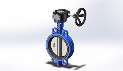 Worm Gear Wafer Universal Flange Butterfly Valves