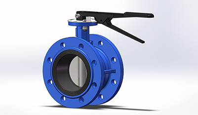 Lever Operated Flange Butterfly Valve